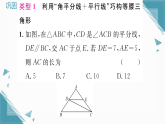 2025年湘教版初中数学八年级上册第四章专题十  利用平行线巧构等腰三角形解题习题课课件（含答案）