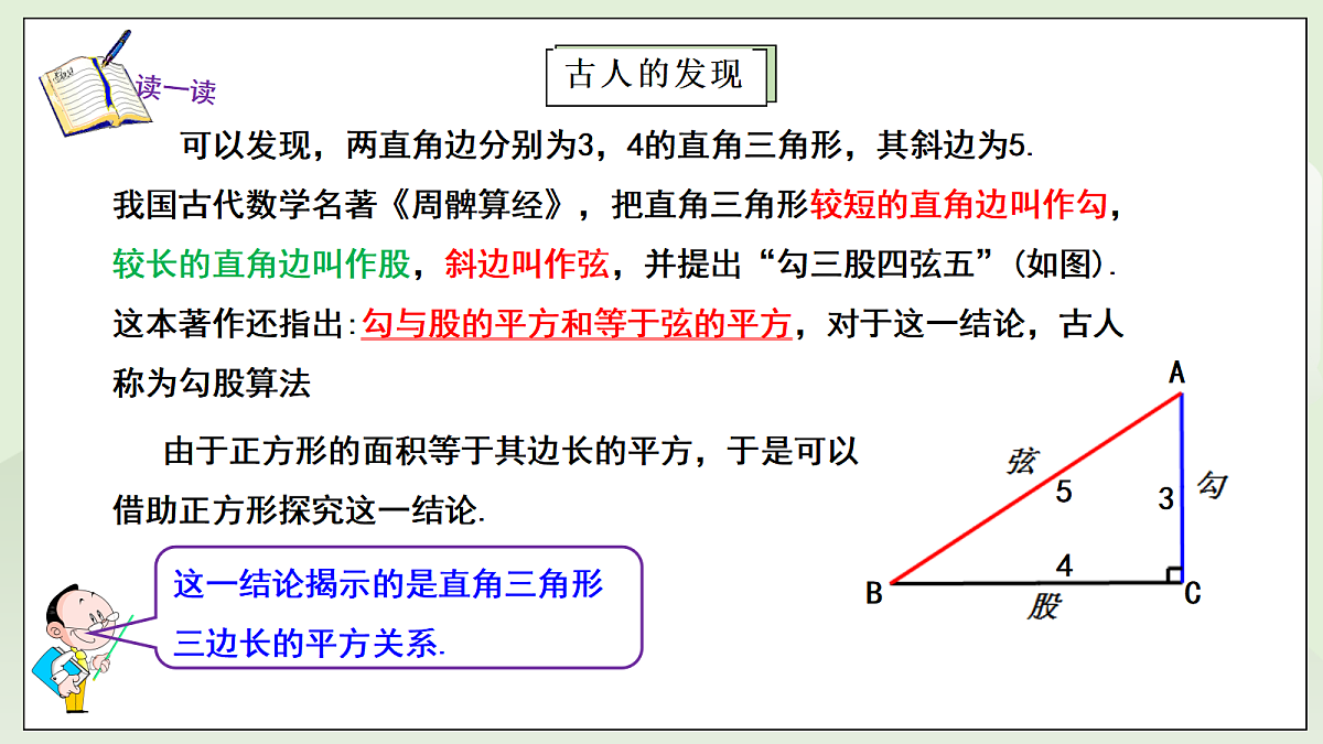 新湘教版初中数学八年级上册5.2.1《勾股定理》课件第6页
