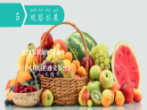 人教鄂教版一年级上册  5 观察水果（课件）