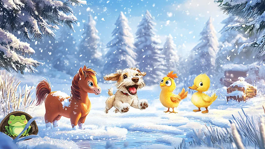 3《雪地里的小画家》第6页