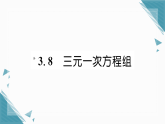 2025年湘教版（2024）初中数学七年级上册3.8  三元一次方程组习题课课件（含答案）