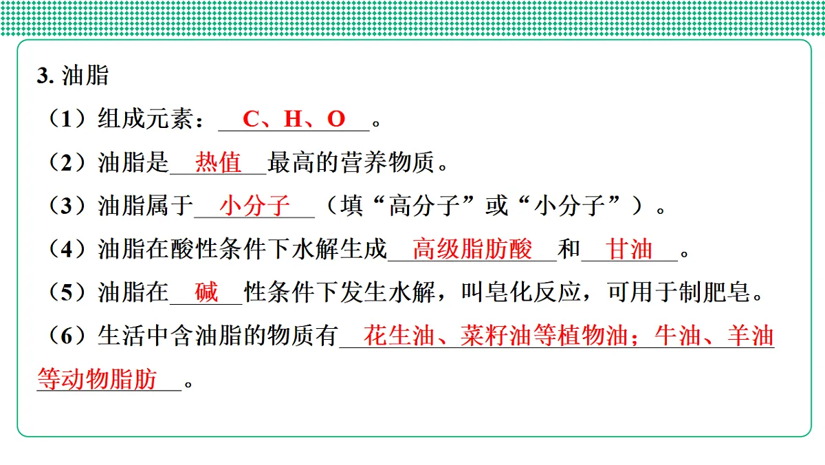第33讲　糖类、油脂、蛋白质　高分子材料第7页