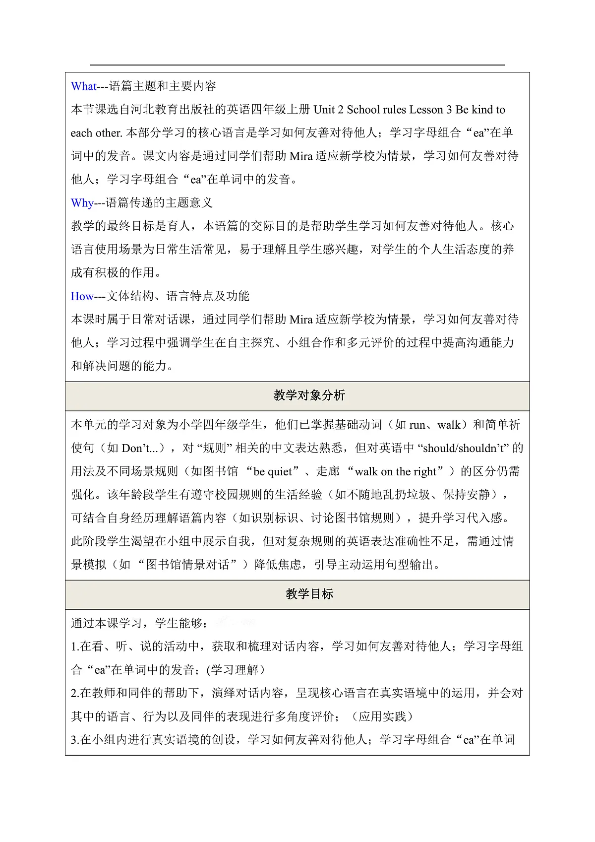 Unit 2 School rules Lesson 3 教学设计第2页