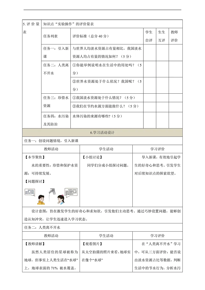 【大单元教学】3.4 水资源 教学设计第2页