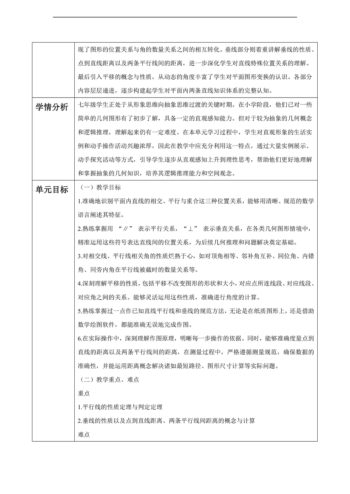 第4章 平面内的两条直线教学设计第2页