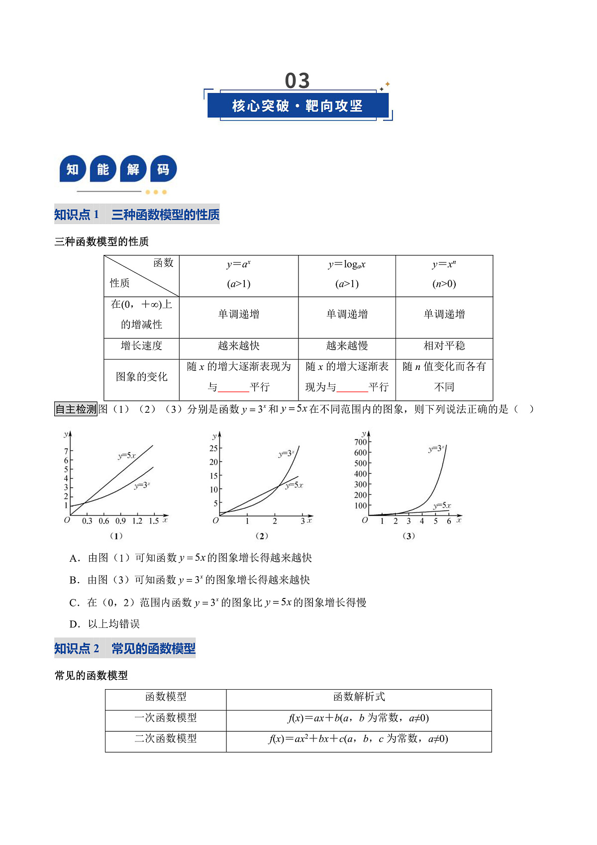 2026年高考数学一轮复习 函数专题 第08讲 函数的模型及其应用（复习讲义）（全国通用）（原卷版）第3页