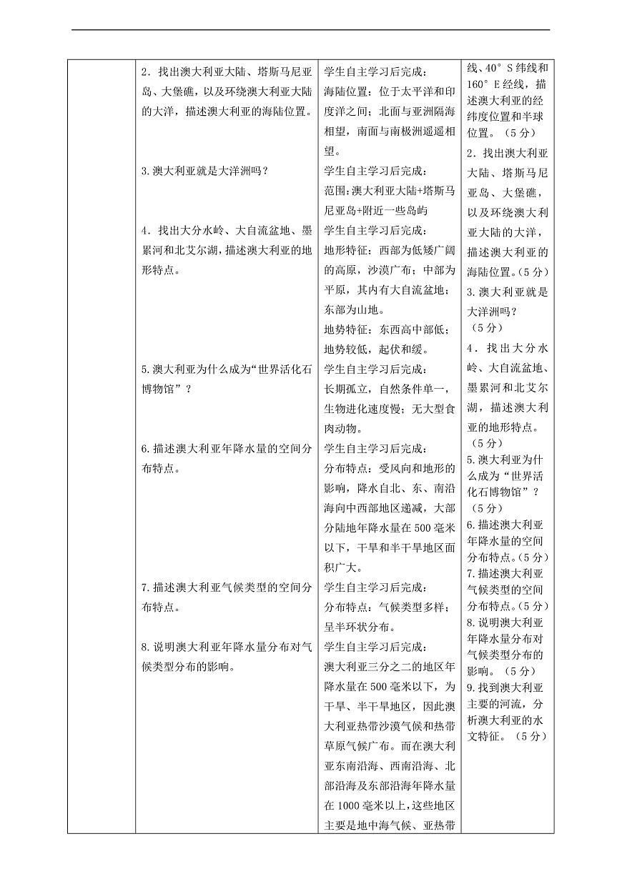 8.4澳大利亚 教学设计第3页