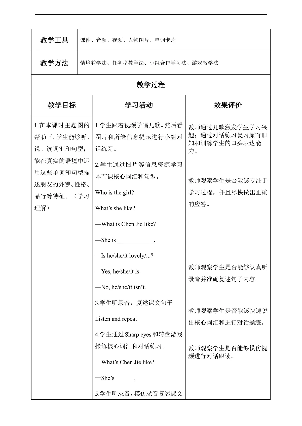 Unit 1 第2课时 Part A Let’s learn&Read, write and say(教学设计)第3页