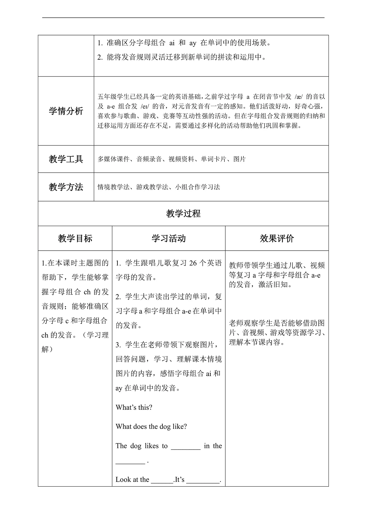 Unit 1 第3课时 Part A Let’s spell（教学设计）第2页