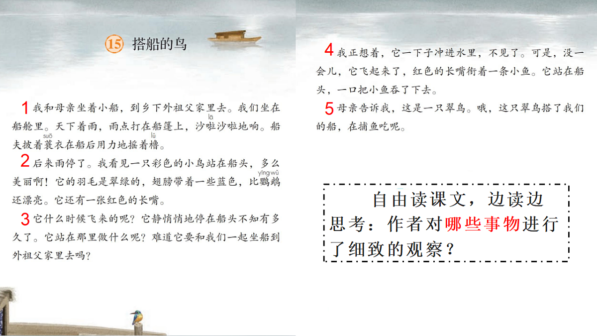 14 搭船的鸟 课件第6页