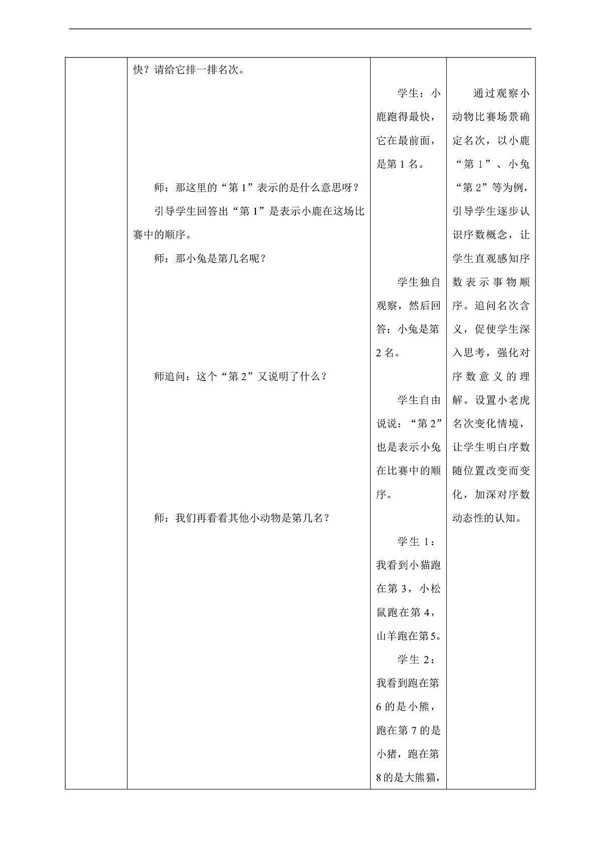 西师大版一上1.10《第几》（教案）第3页