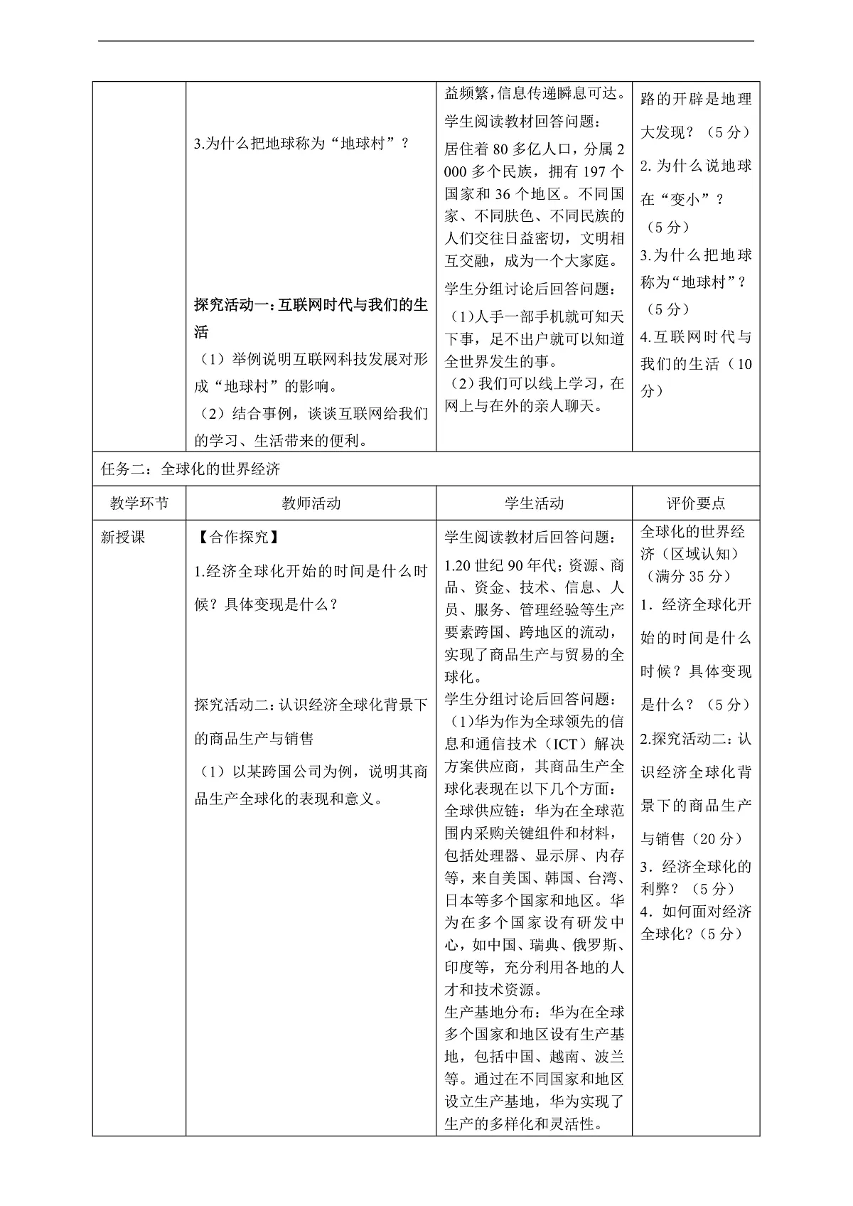 9.1地球是人类共同的家园 教学设计第3页