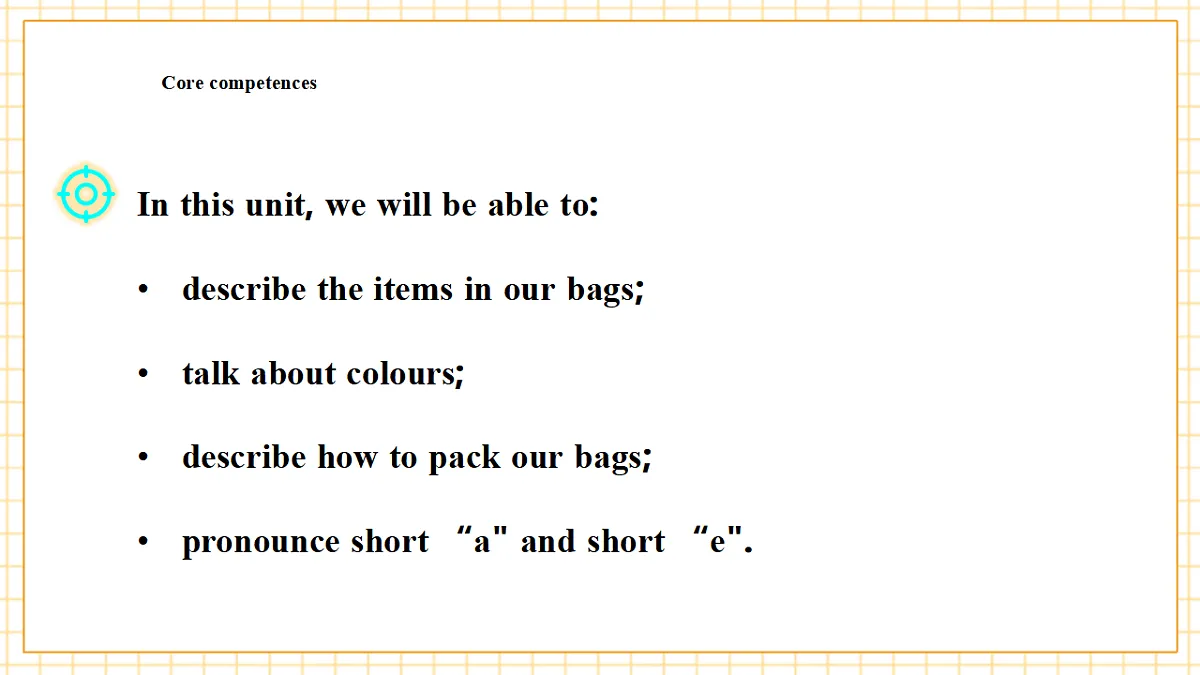 粤教沪外教版三上 Unit 4 Lesson 3 My tidy bag课件第3页