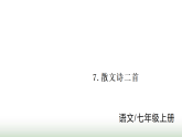 人教部编版七年级语文上册第二单元7散文诗二首教学课件+学案+教案