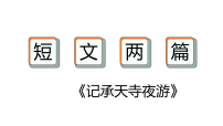 人教部编版（2024）八年级上册（2024）记承天寺夜游/苏轼示范课课件ppt