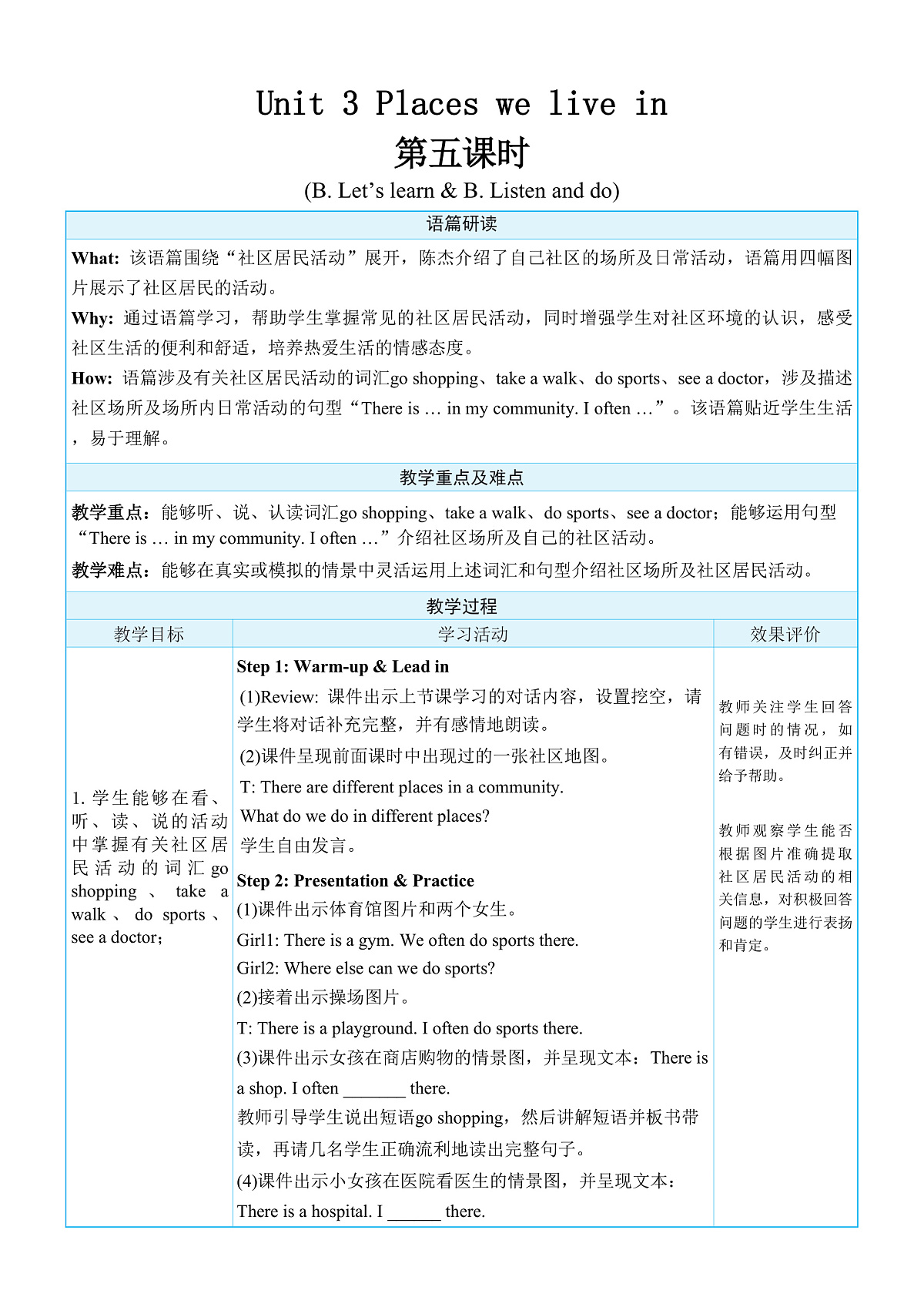 第5课时 B Let's learn & Listen and do第1页