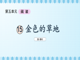 第五单元《金色的草地》课件（第1课时）+教案+字体