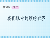 第五单元《习作：我们眼中的缤纷世界》课件+教案+字体