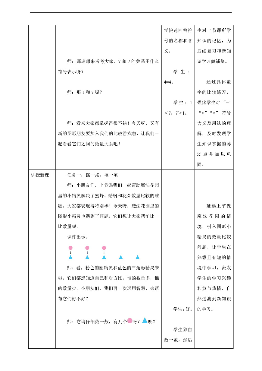 西师大版一上1.9《比大小》（教案）第2页
