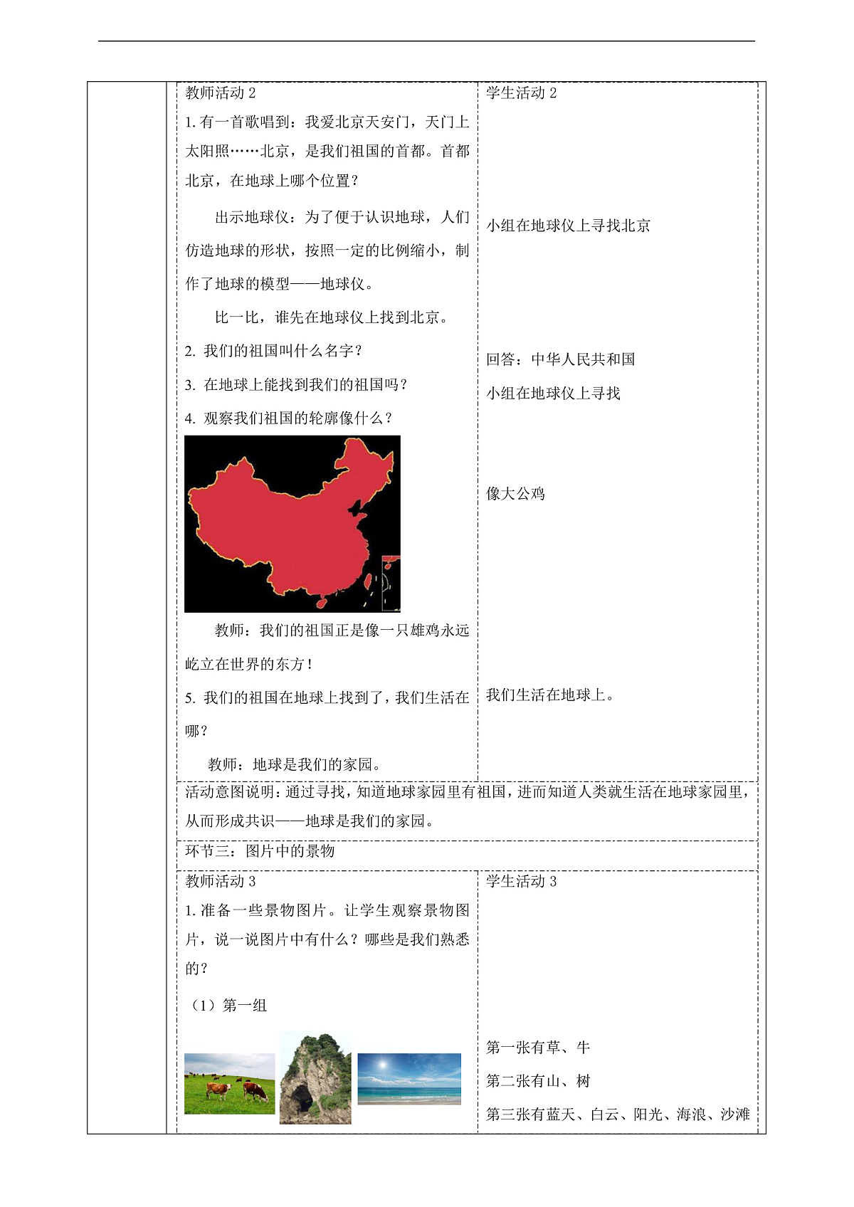 【大单元整体教学】2.1《地球家园有什么》课时教案第3页
