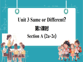【新教材新课标】人教版英语八上Unit 3 Same or Different第2课时(Section A  2a-2e )教学课件+素材