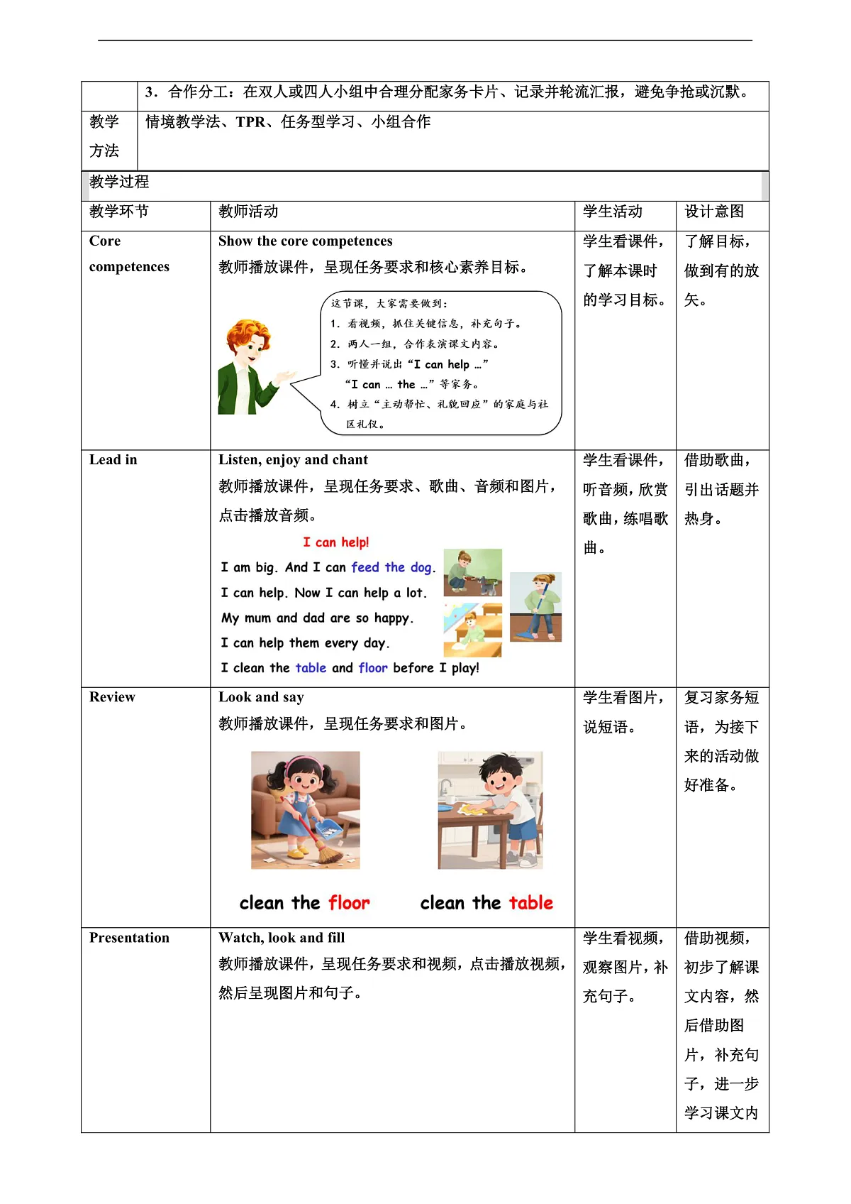 人教版PEP 2A Unit 3 Helpful hands Lesson 4 教案第3页