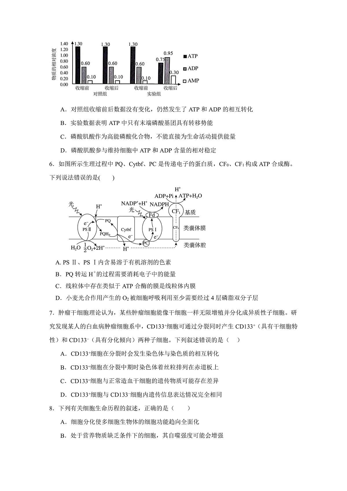 宜宾三中高2023级高三第一次模拟考试+生物第2页