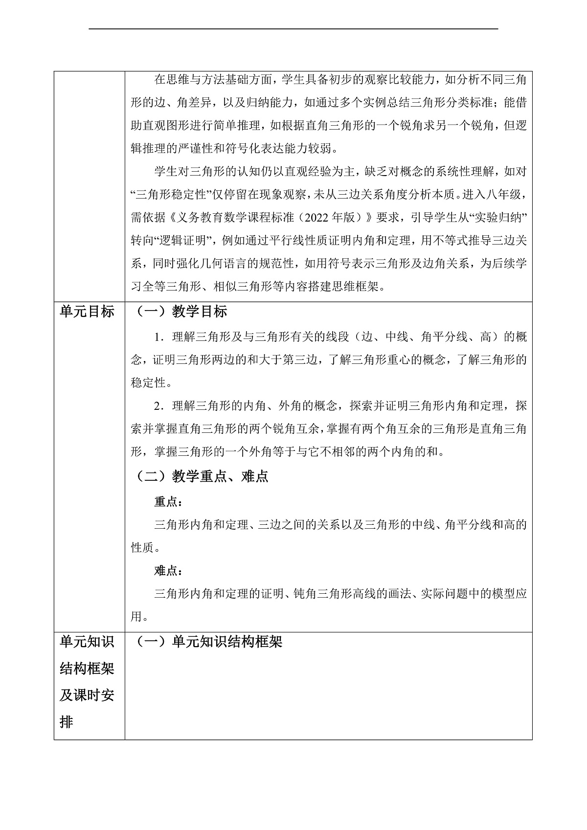 三角形 大单元教学设计第2页