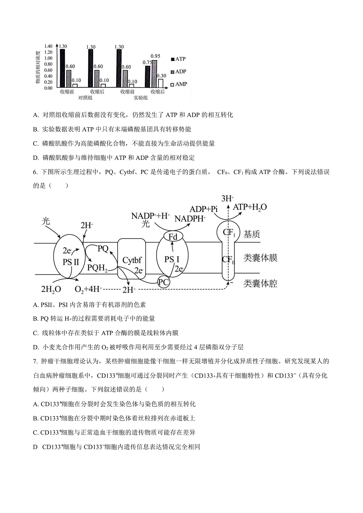 四川省宜宾市第三中学校2025-2026学年高三上学期第一次模拟考试生物试题  Word版无答案第3页