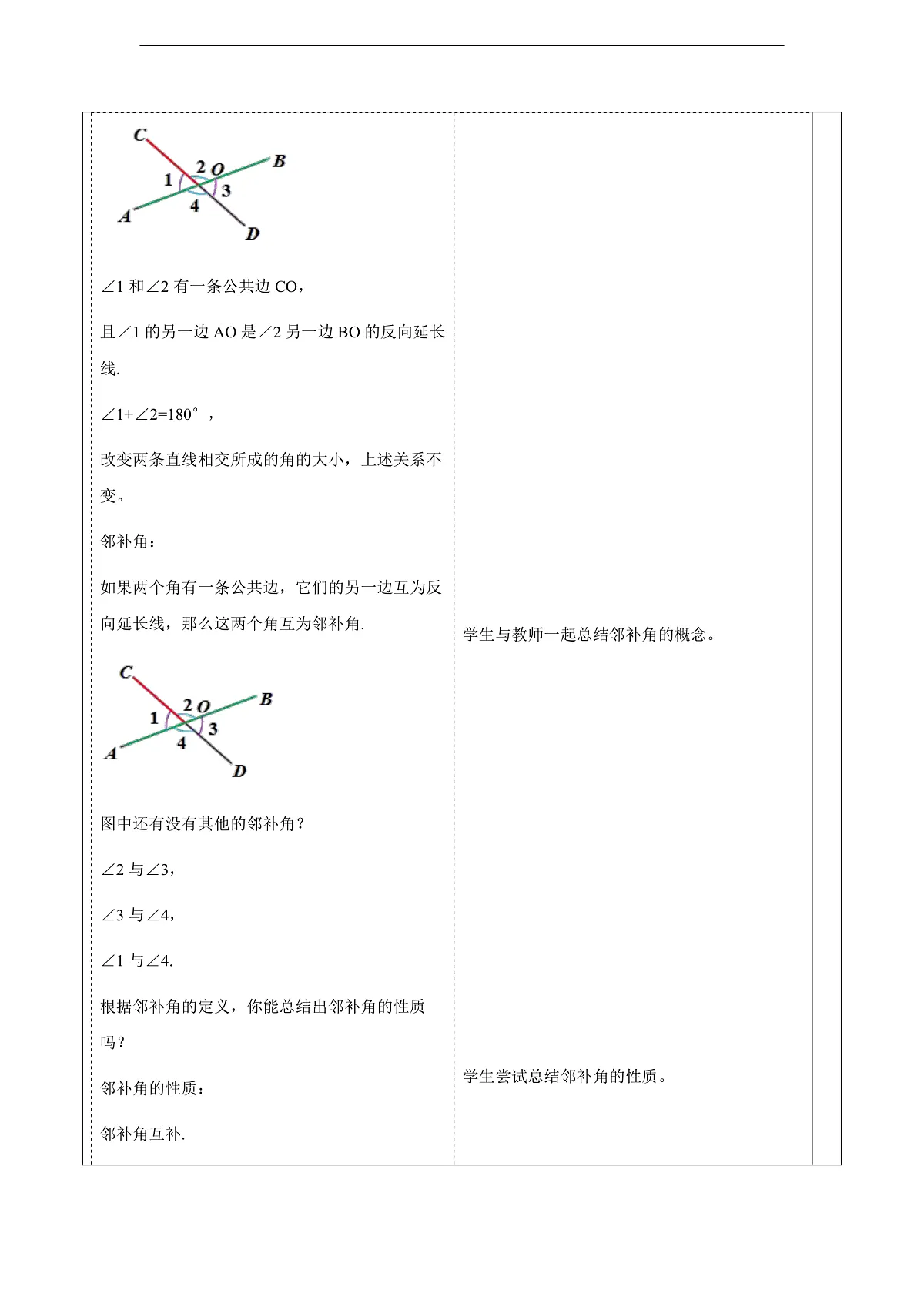7.1.1两条直线相交 教案第3页