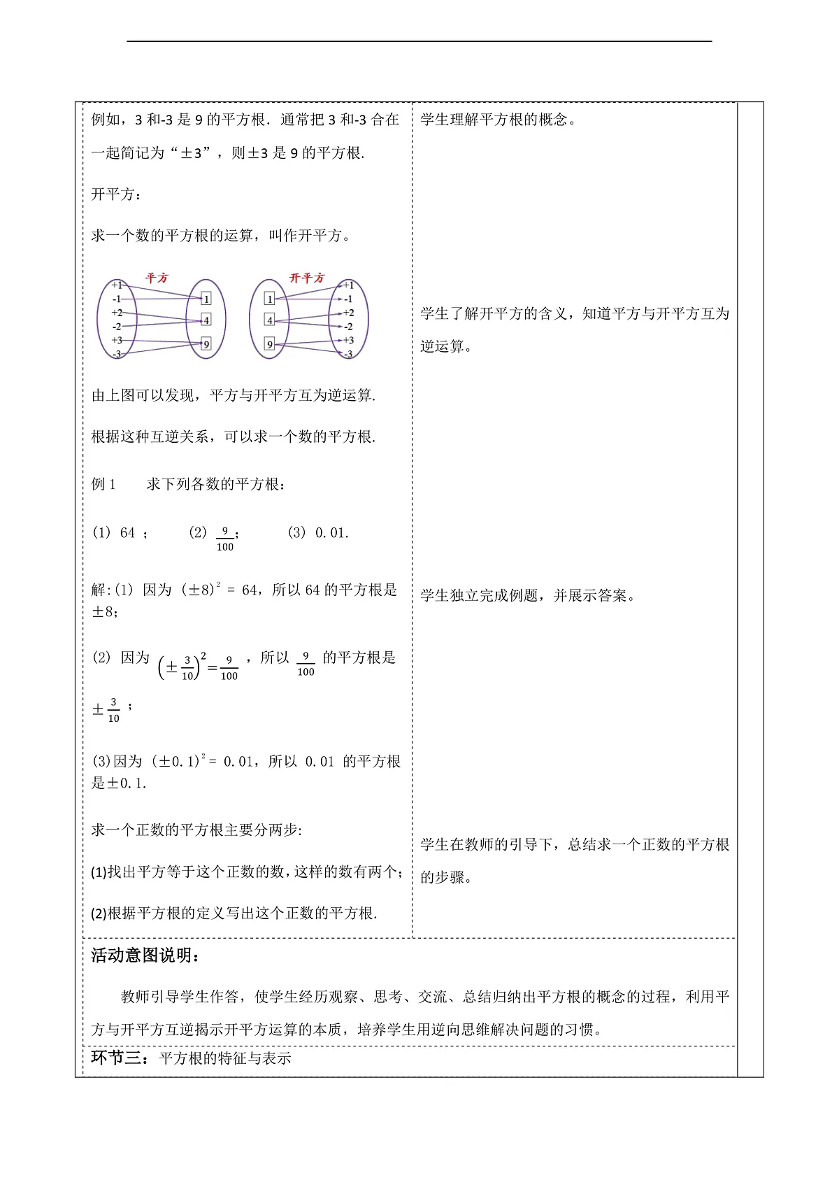 8.1.1平方根 教案第3页