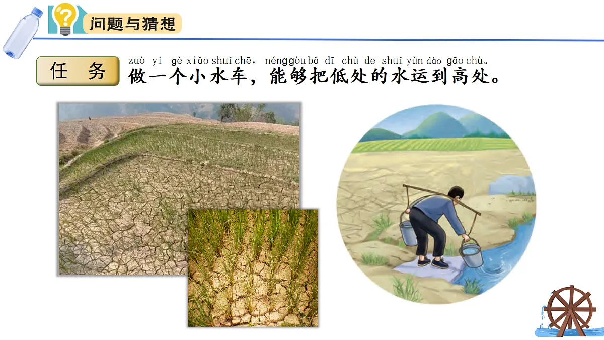 大象版一年级科学下册 1.1做一个小水车第3页