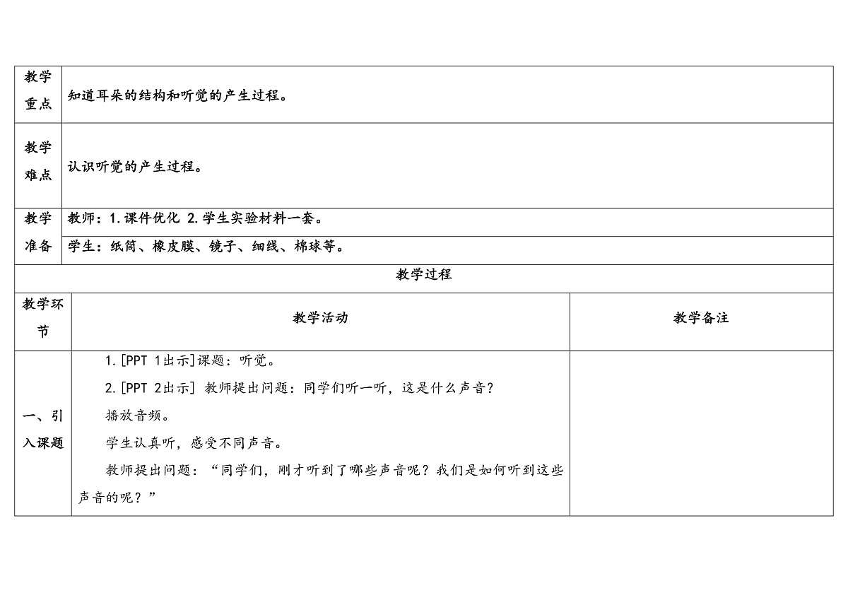 3.《听觉》教学设计第2页