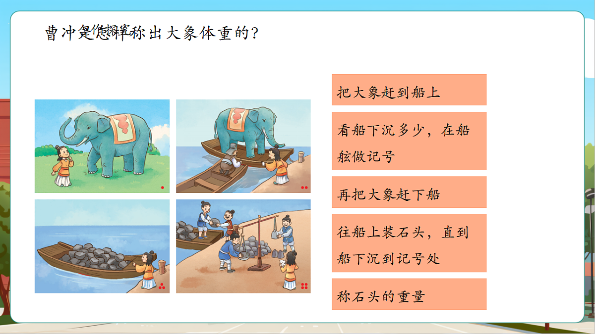 曹冲称象的故事3《了解常用的质量单位》（课件）第7页