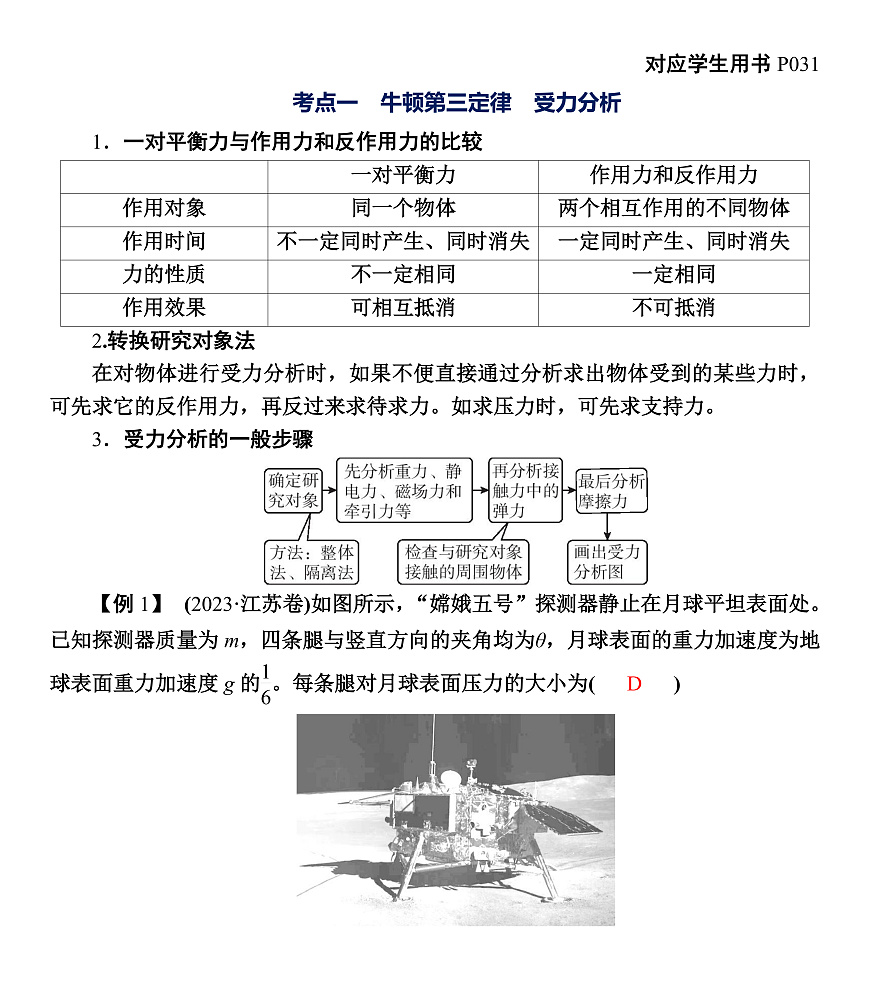 第10课时　牛顿第三定律　静态平衡问题第3页
