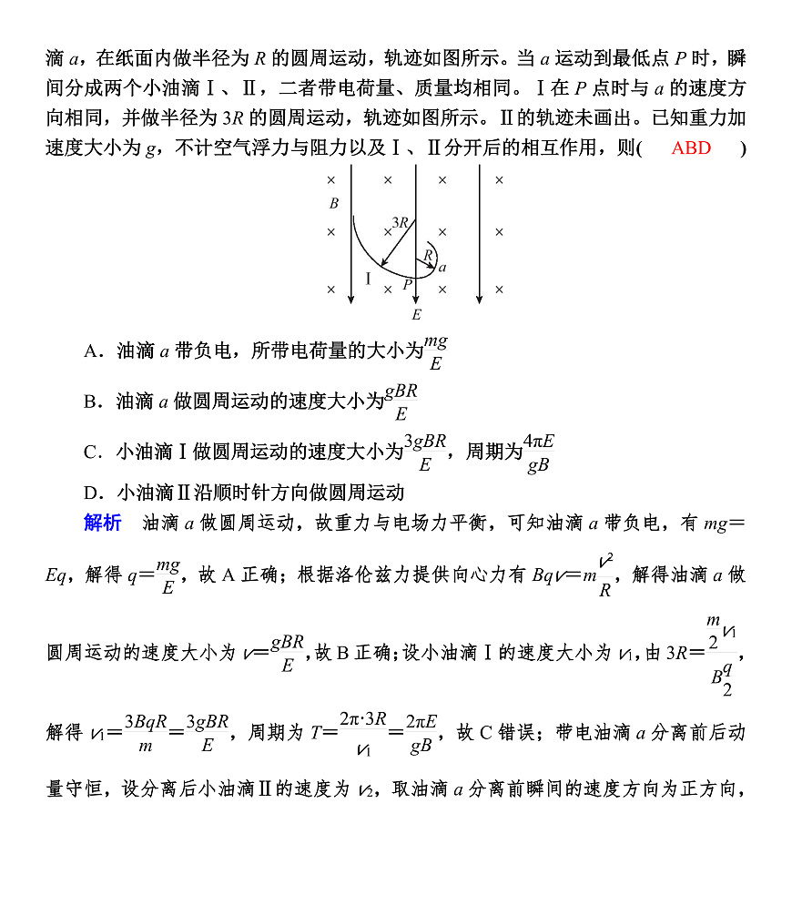 第63课时　专题22：带电粒子在叠加场中的运动第3页
