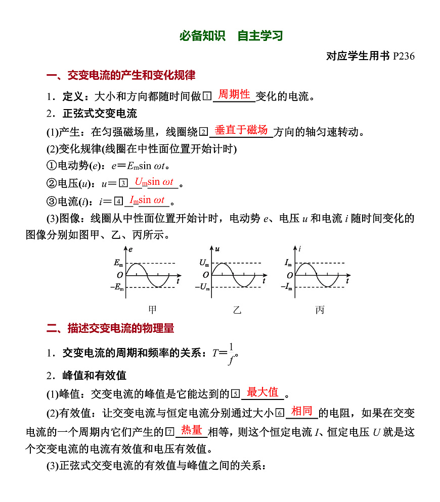 第70课时　交变电流的产生和描述第2页
