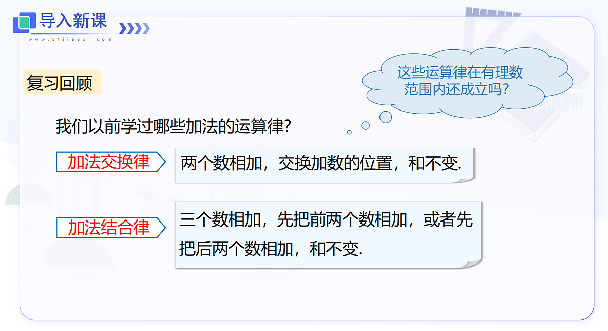 1.4.1 第2课时 有理数的加法运算律第3页