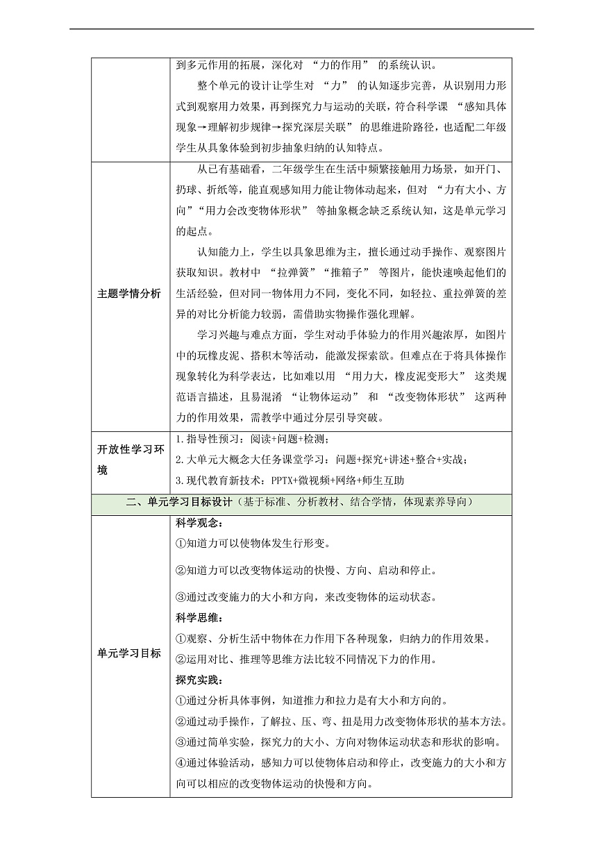 【教学评一体化】第三单元《用力以后》整体设计第3页