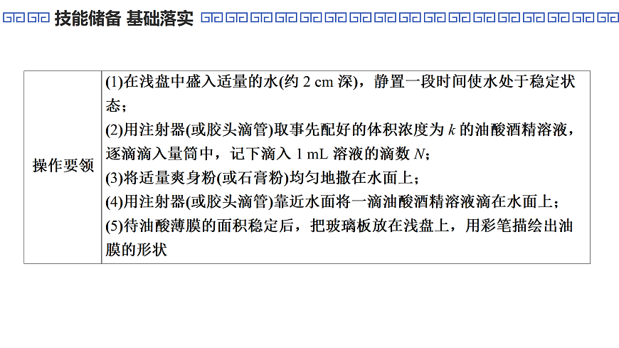 第84课时　实验19：用油膜法估测油酸分子的大小第6页