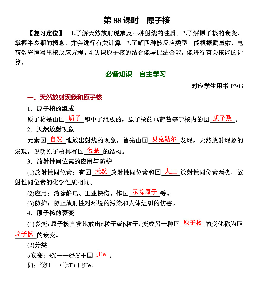 第88课时　原子核第1页