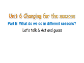 Unit 6 Changing for the seasons第4课时 B Let's talk & Act and guess（课件+表格式教案+音视频）2025-2026学年人教PEP版四年级英语上册