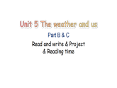 Unit 5 The weather and us第6课时 B Read and write, C Project & Reading time（课件+表格式教案+音视频）2025-2026学年人教PEP版四年级英语上册