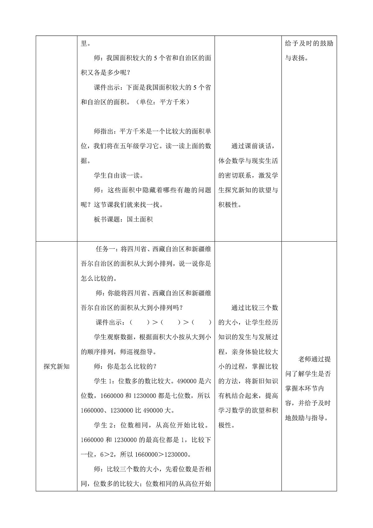 《国土面积》教学设计第2页
