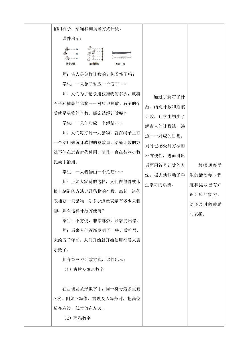 《从结绳计数说起》教学设计第2页