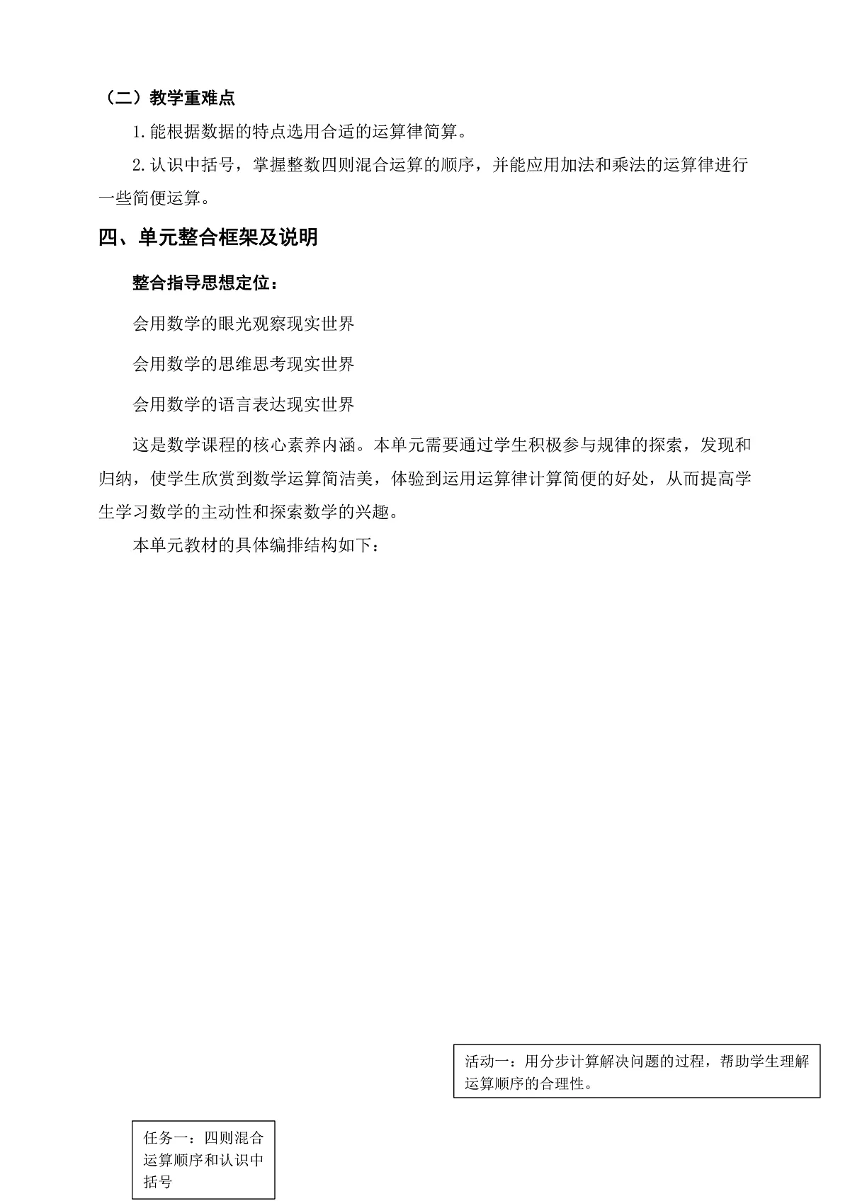 《运算律》单元整体设计第2页