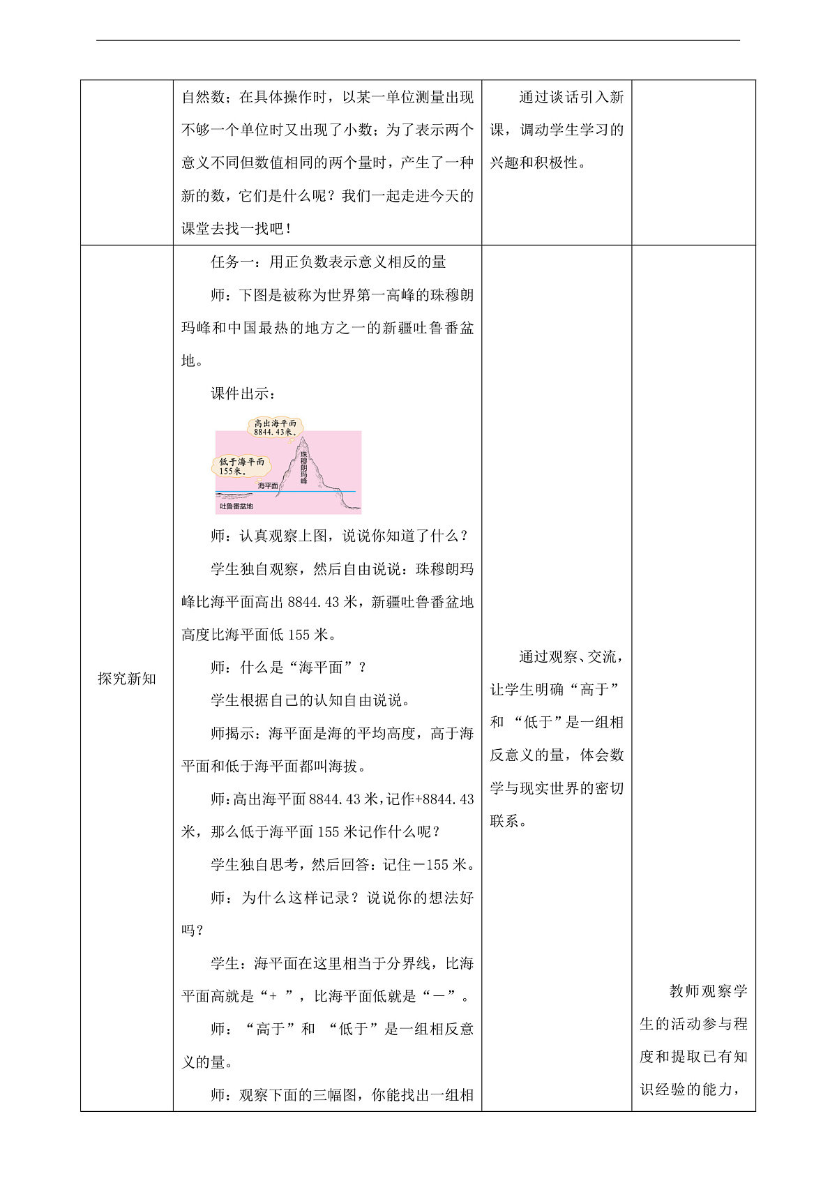 《正负数》教学设计第2页