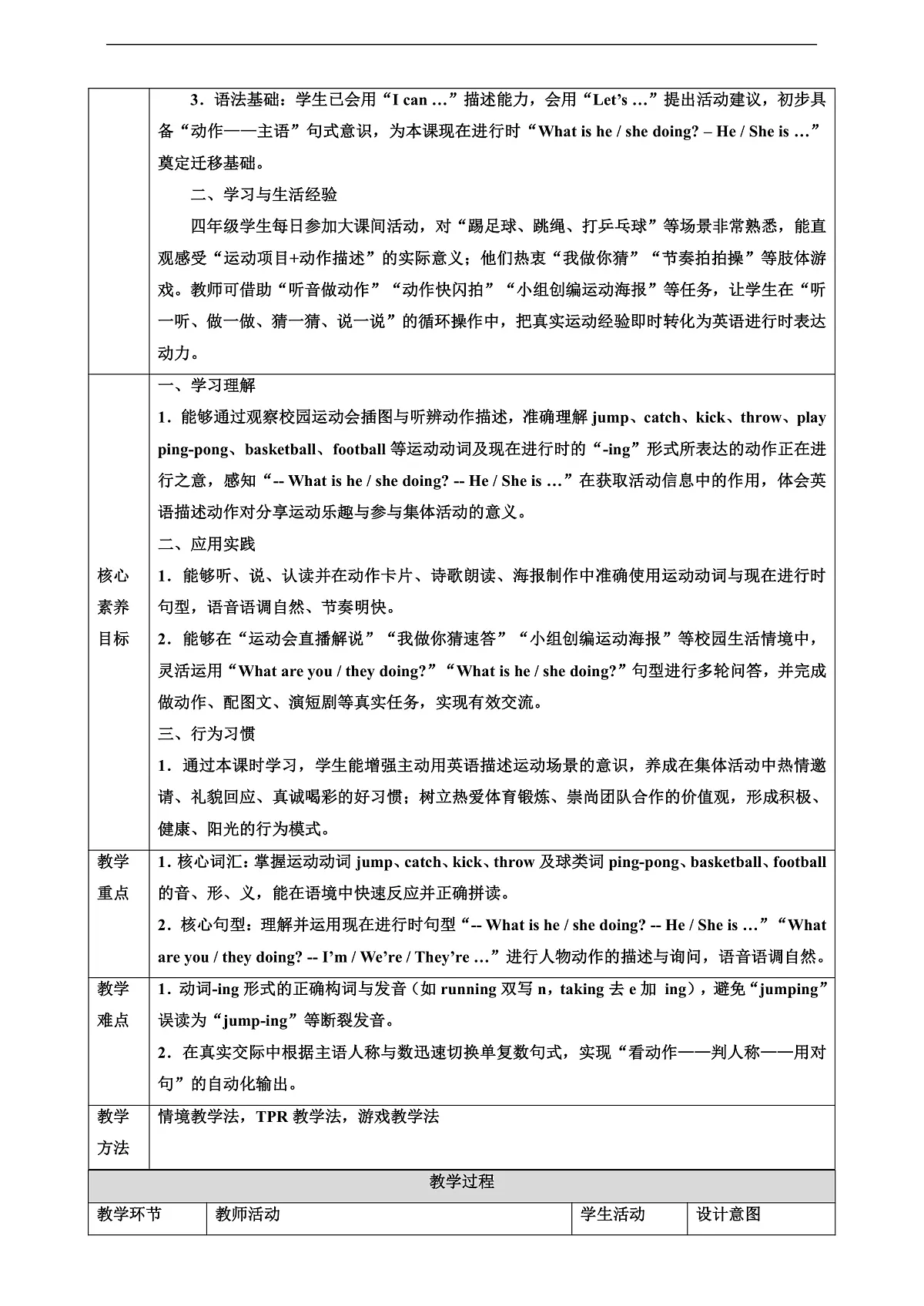 人教大同版 4A Unit 2 Sports day Lesson 4 教案第2页