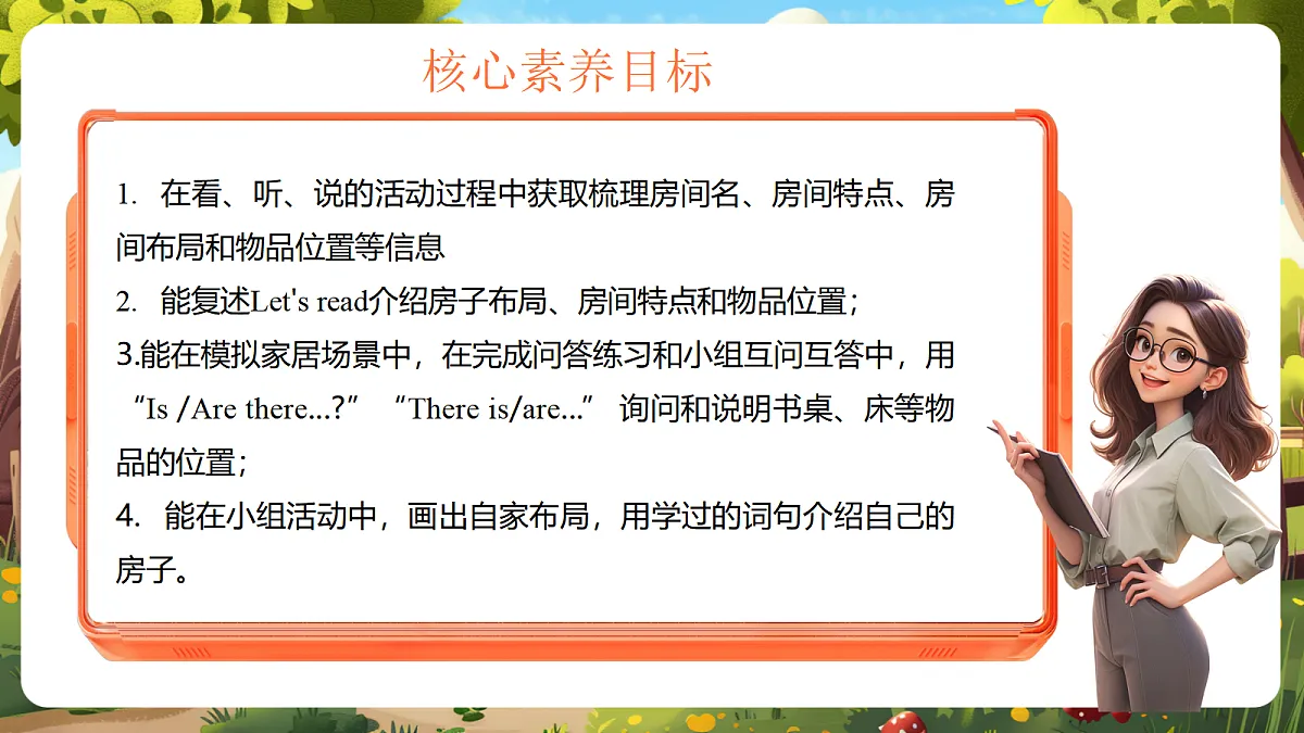 陕旅版四上英语Unit2 Our House Lesson 3 Part B Let's read 课件第2页