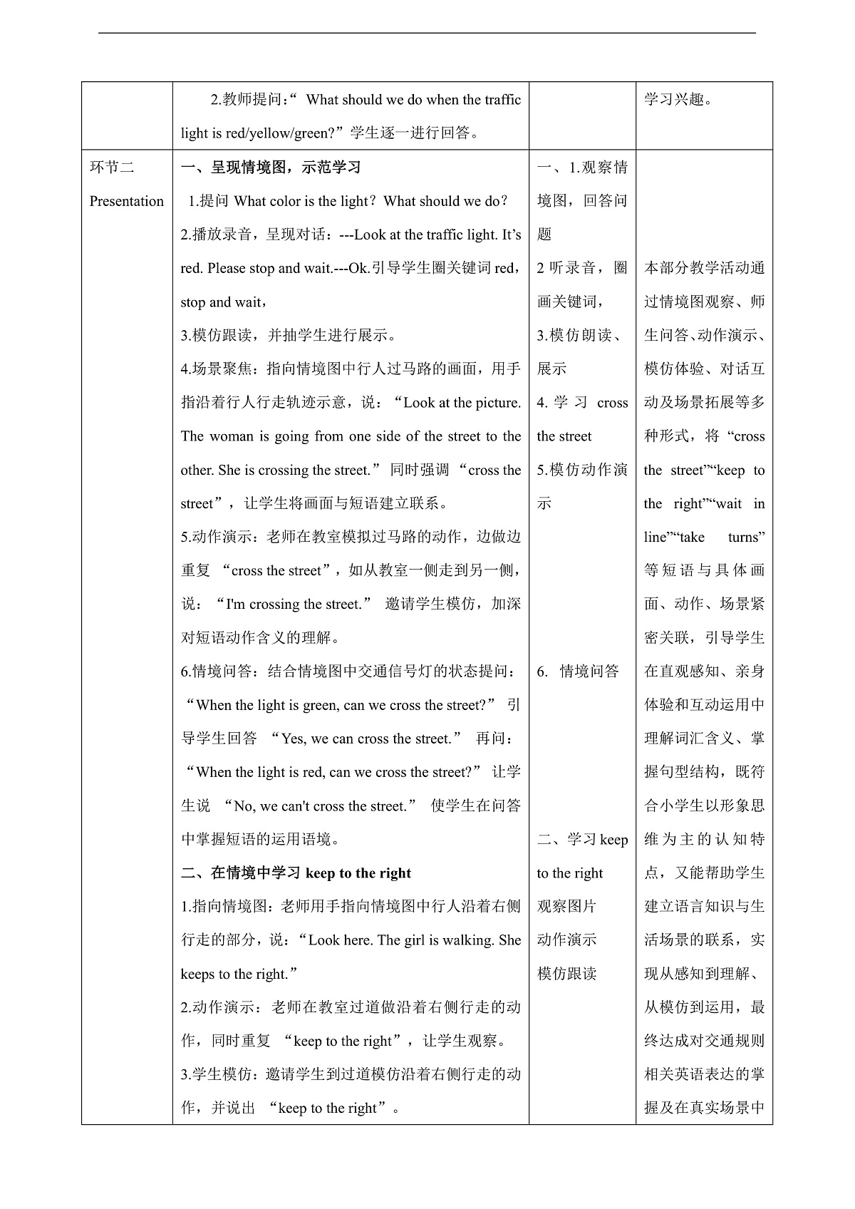Unit 4 Follow the rules Lesson 2 Part A Let's learn 教学设计第3页